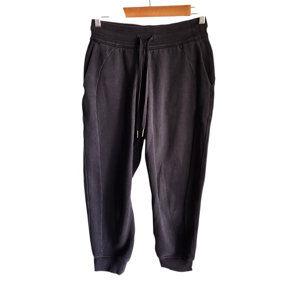 Lululemon Pants Women's 4 Black Scuba High Rise Cropped Jogger Sweatpants Lounge